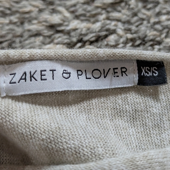 Zaket & Plover cream linen blend batwing lightweight sweater XS/S - Picture 8 of 9